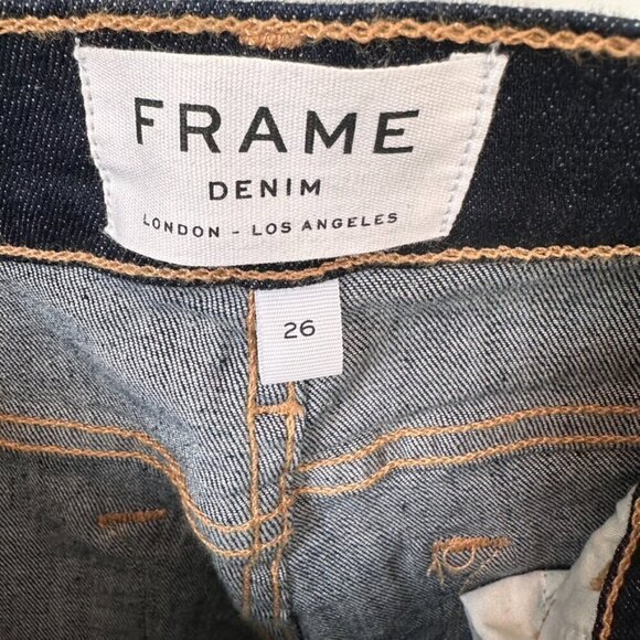 Frame Le Skinny de Jeanne Ankle Dark Skinny Jeans SZ 26 - Picture 7 of 12